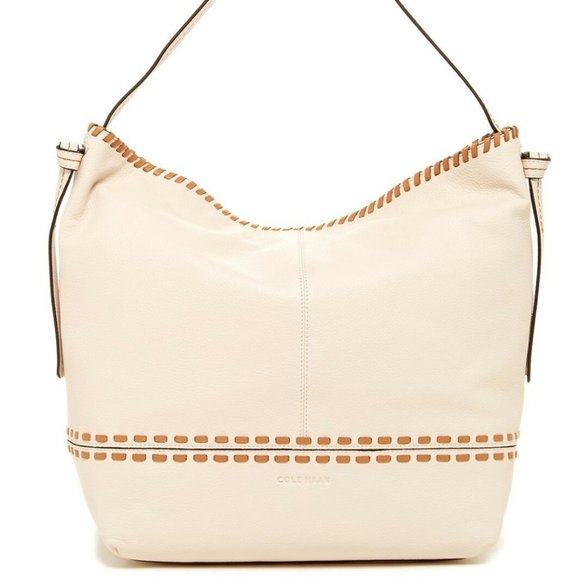 Cole Haan Handbags - Cole Haan NEW Brynn Leather Shoulder Bag Large NWT Ivory